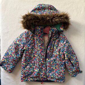 Mini Boden Floral Kids Puffer Jacket